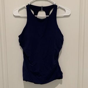 NWOT Athleta Navy Blue Tankini Style Swimsuit Top